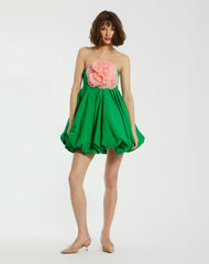 Short 3D Flower Cocktail Mini Dress 3D Flower Cocktail Mini Mac Duggal 20931