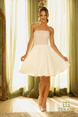 Terani Couture 242C3055 Short Beaded A Line Homecoming Cocktail Dress
