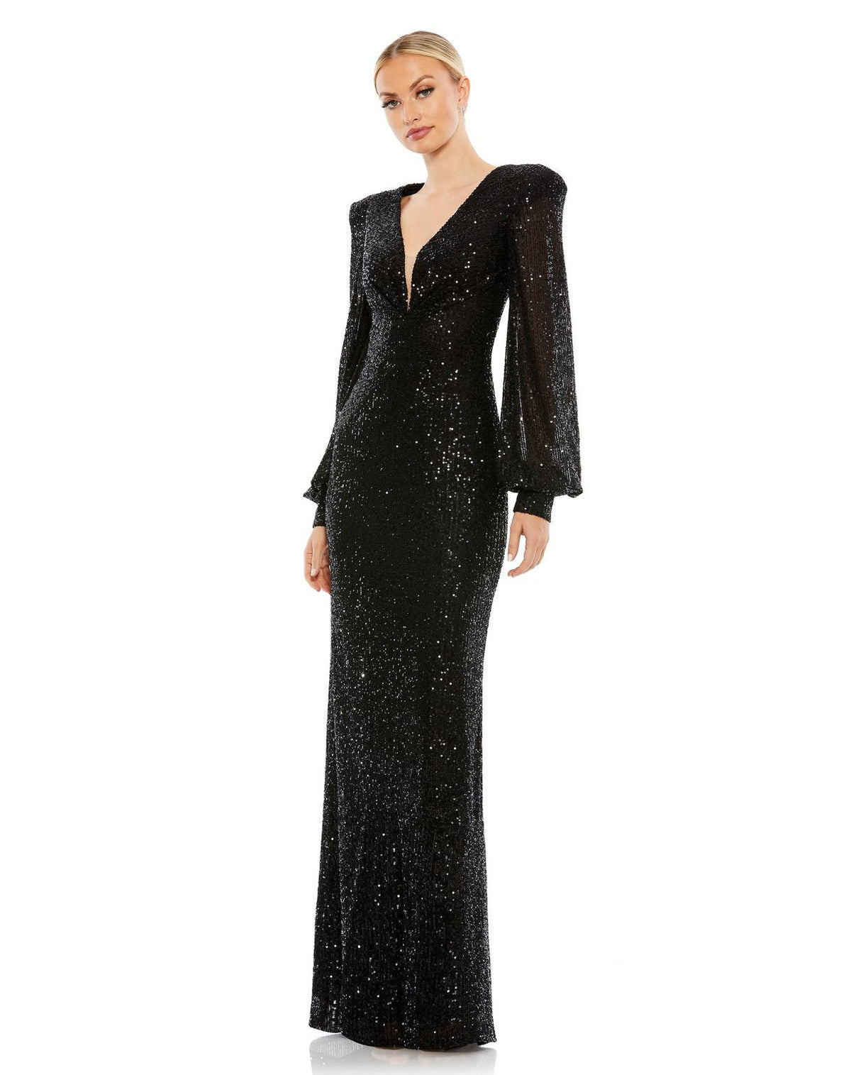 Long Sleeve Sequin Evening Formal Dress Long Sleeve Sequin Evening Mac Duggal 26722