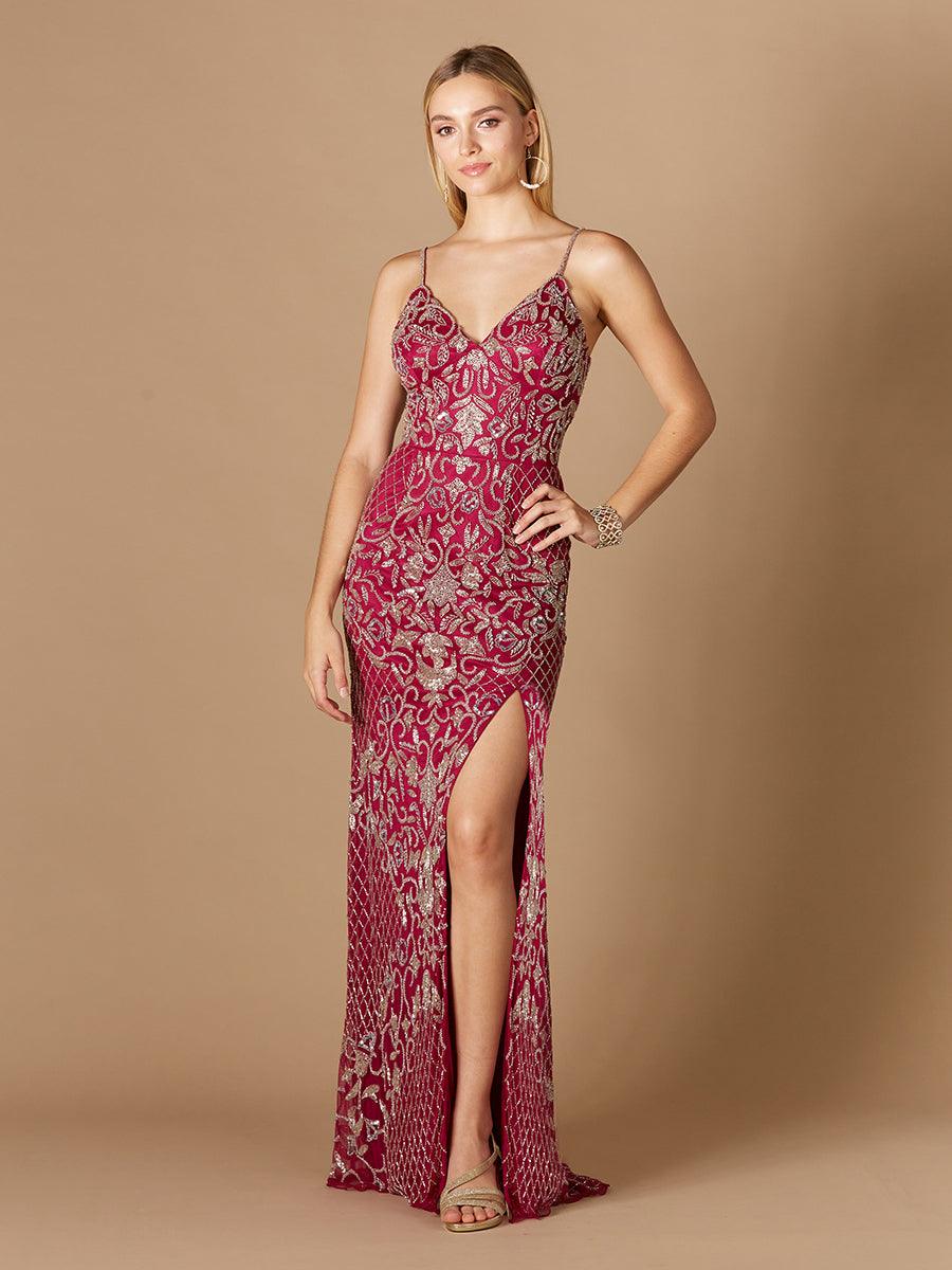 Lara Dresses 29373 Long Beaded Prom Dress