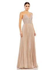 Formal Glitter Long Pleated Prom Dress Glitter Long Pleated Prom Mac Duggal 30725