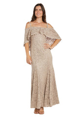 Long Sequin Lace Dress Formal Mermaid R&M Richards 3236