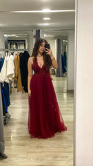 Modest Senior Prom Dresses High Schools Inspiration A Line Halter Burgundy Semi Formal Grad Long Evening Gowns For Teens AB2166