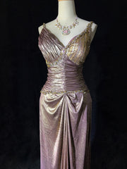 Vintage Prom Dresses Inspo A line Spaghetti Strap Lilac With Ruffled For Women Formal Dress N3243