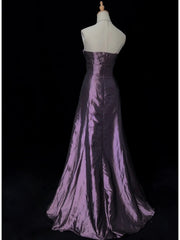 Vintage Prom Dresses Ball Gown Sweetheart Purple Taffeta 80s With Lace Long Formal Evening Outfits N3892