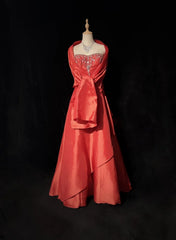 Glamour Prom Dresses Ball Gown Sweetheart Rust Red With Beading Formal Evening Outfits N3818