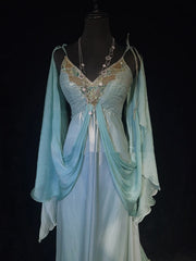 Vintage Prom Dresses Inspo Mermaid Spaghetti Strap Chiffon With Beading For Women Formal Dress N3224