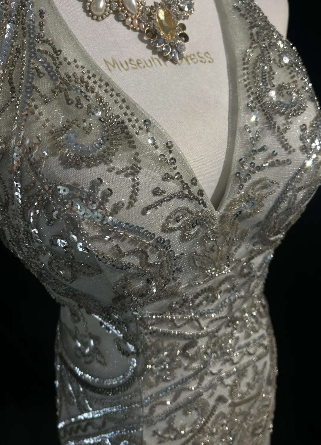 Vintage Prom Dresses Inspo Mermaid Halter Silver Gray Sequin 80s With Backless Formal Gowns N3369