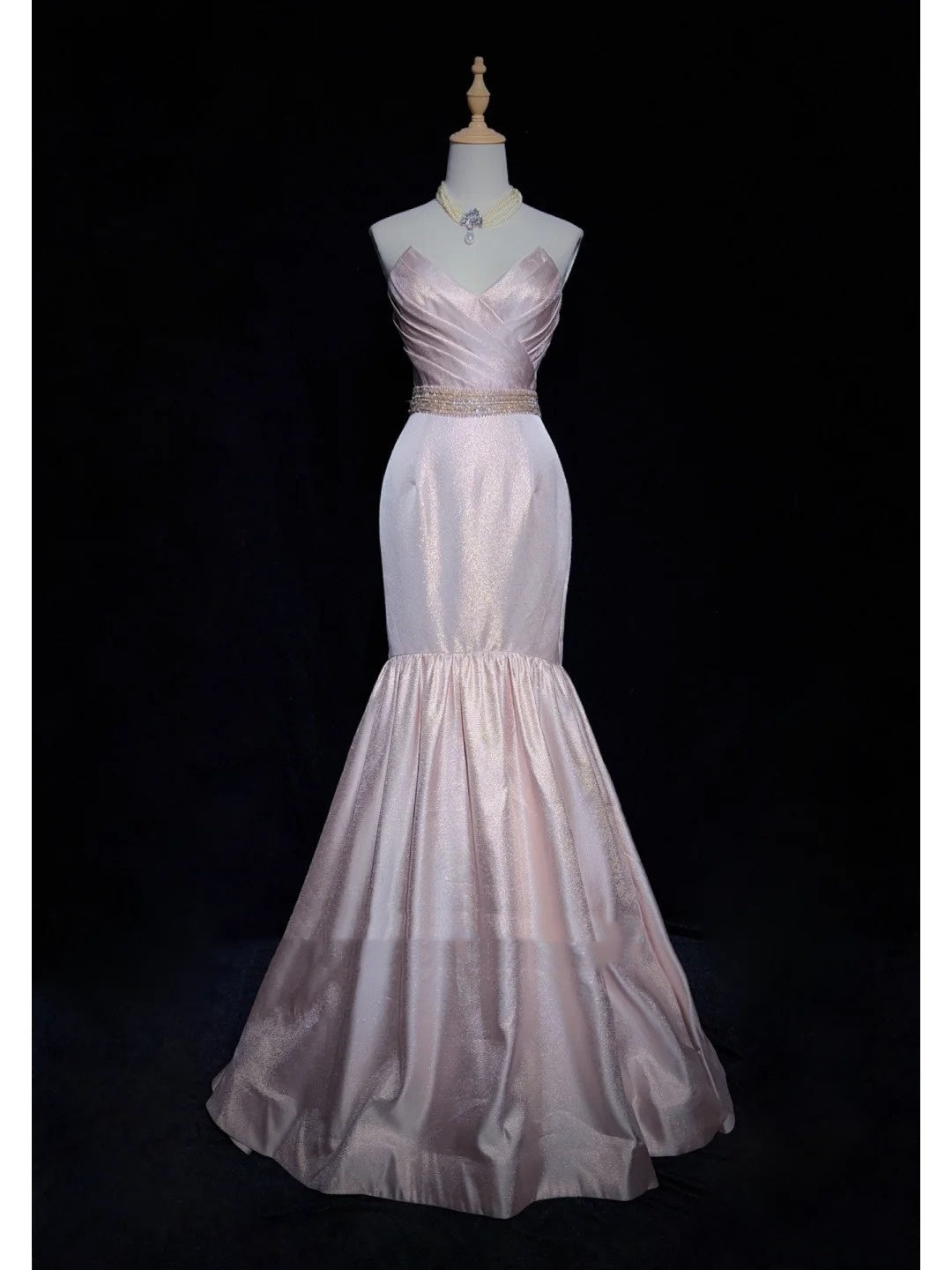 Beautiful Prom Dresses Mermaid Sweetheart Pink With Ruffled Long Evening Outfits N3346