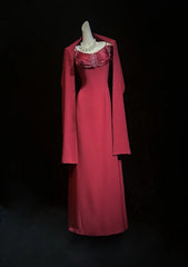 Vintage Prom Dresses Inspo A line Spaghetti Strap 90s Burgundy Satin With Cape For Women Formal Gowns N3310