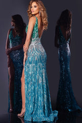 Jovani 40759 Fitted Sequins Formal Long Prom Dress