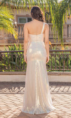 One-Shoulder Long Sequin Prom Dress 4301