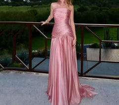 Luxury Women's Evening Dresses Strapless Pleated Long Formal Gown Wedding Guest GownsProm Dress For Women Girls Teens N2342