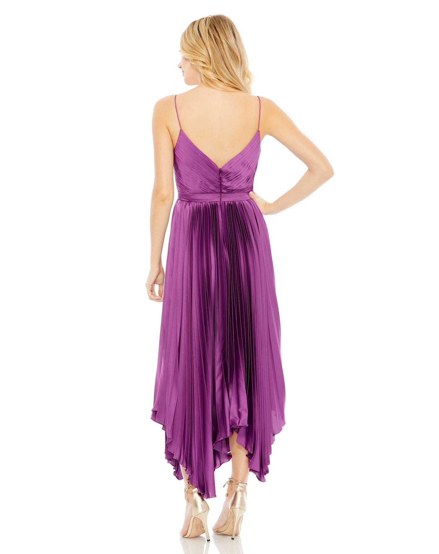 Prom Pleated Dress Cocktail Midi Mac Duggal 49637