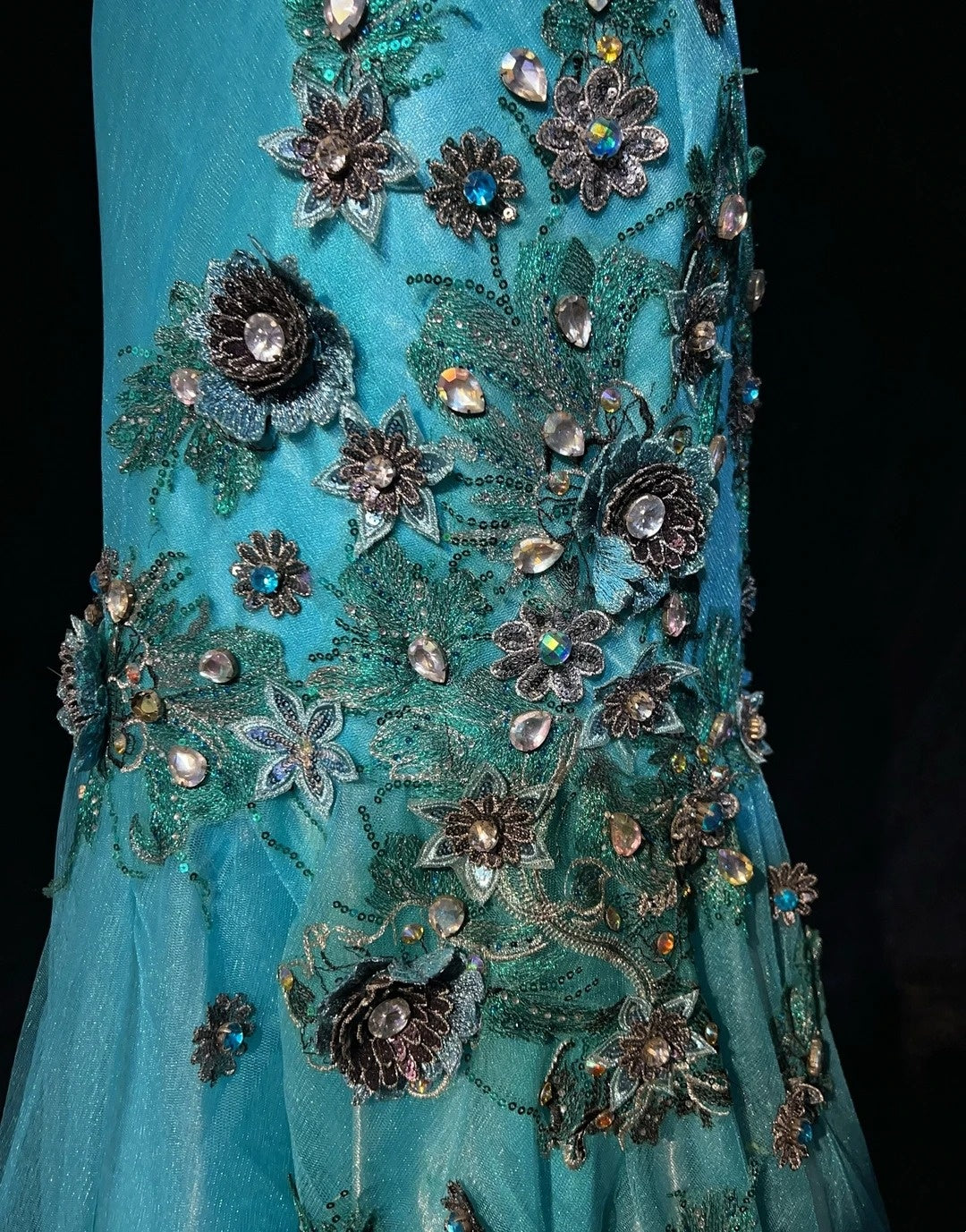 Vintage Prom Dresses Inspo Mermaid Straps Tulle Blue Long 1990s With Lace Appliqued Formal Gowns N3360