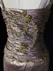 Vintage Prom Dresses Inspo A line Spaghetti Strap Lilac With Ruffled For Women Formal Dress N3243