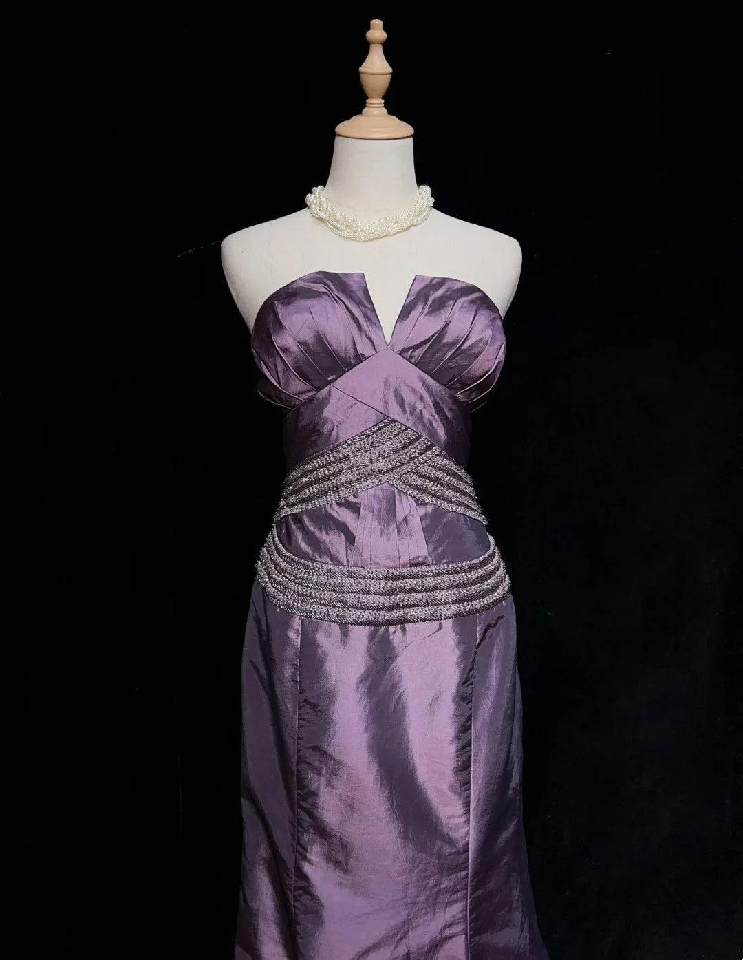 Dreamy 90s Prom Dresses Mermaid Sweetheart Grape With Beading Formal Evening Outfits N3833