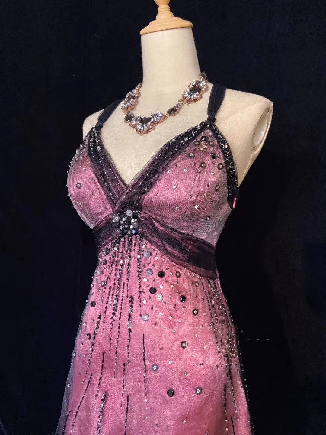 Timeless Prom Dresses A Line Spaghetti Strap Black Tulle Tea Length With Beading Homecoming Gown N3255