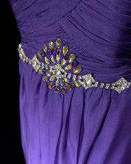 Vintage Prom Dresses Inspo A Line Halter Gradient Grape Chiffon Long 1990s With Beading Formal Gowns N3338