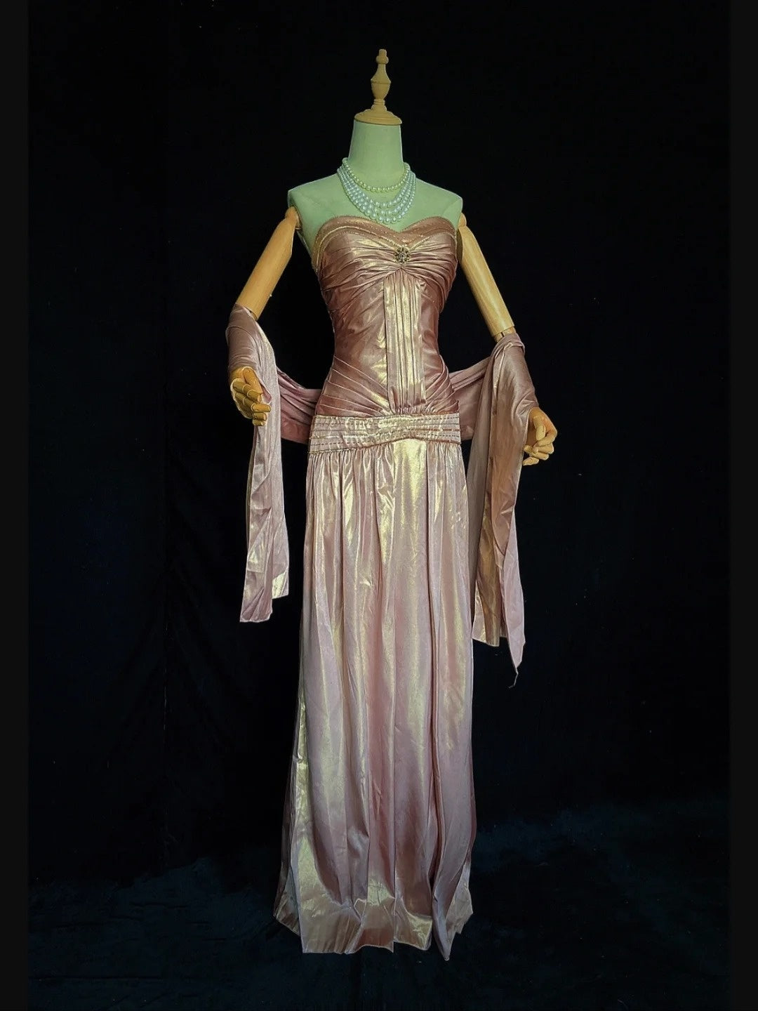 Modest Prom Dresses Inspo A Line Sweetheart Pink With Beading Cape For Women Formal Gown N3268