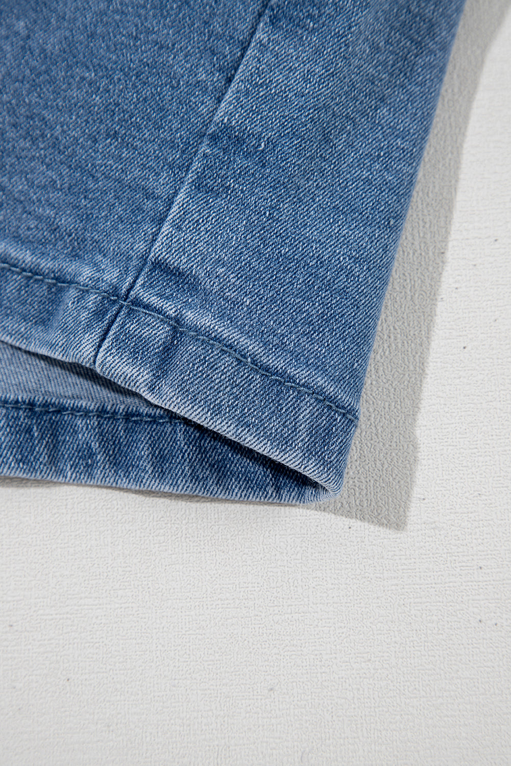 Drawstring High Waist Casual Denim Shorts with Pockets