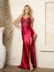 Eva Fashion 5256 Long Fitted Beaded Formal Prom Dress