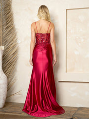 Eva Fashion 5256 Long Fitted Beaded Formal Prom Dress