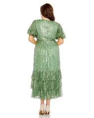 Formal Beaded Plus Size Tea Length Dress Beaded Tea Length Plus Size Mac Duggal 5785