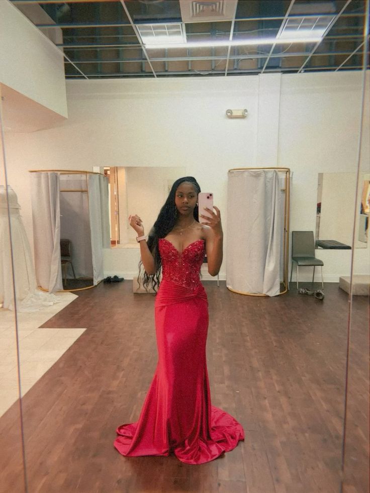 Modest Mermaid Sweetheart Hot Pink With Beaded Long Formal Prom Evening Dress Dinner Outfits Party Gowns For Black Girls AB2088