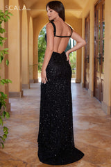Scala 61342 Fitted Long Prom Dress
