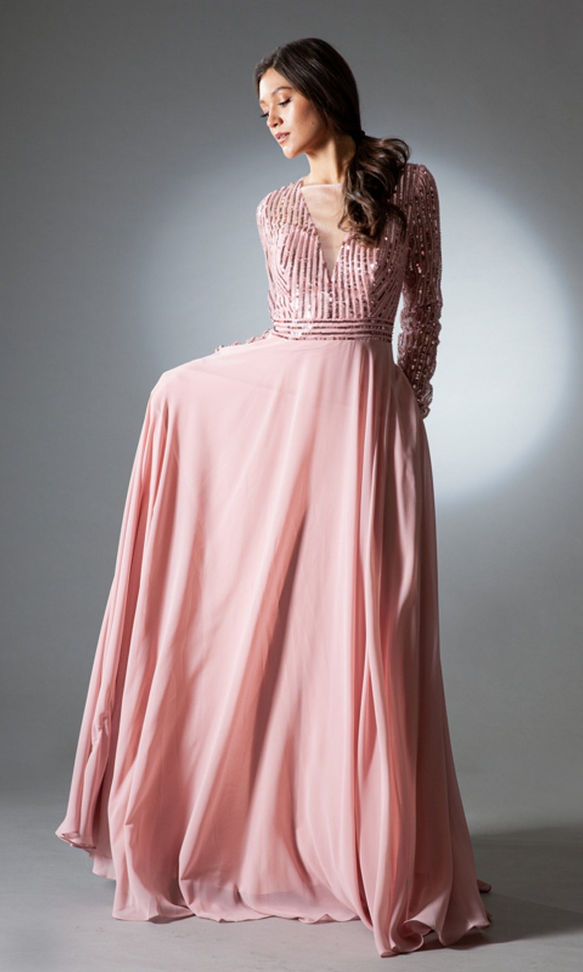 Amelia Couture Long Formal Dress 7036