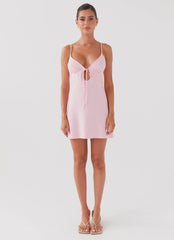 Flora Linen Mini Dress - Candy