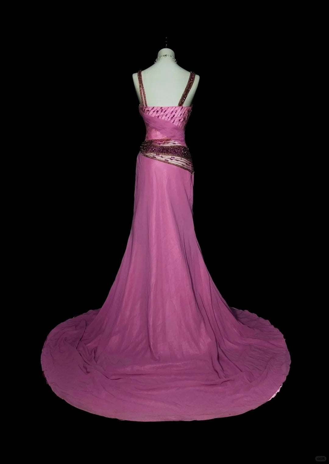 Vintage 1960s Mermaid Sweetheart With Straps Pink Satin Sleeveless Long Prom Formal Dresses N1597