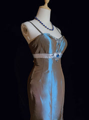 Dreamy 90s Prom Dresses Mermaid Spaghetti Strap Satin With Beading Formal Evening Outfits N3825