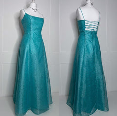 Elegant Ball Gown Spaghetti Strap Blue Sequined Formal Dress 18th Birthday Prom Dresses N2792