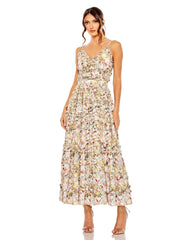 Long Spaghetti Strap Floral Print Formal Dress Spaghetti Straps & Floral Print Mac Duggal 8026