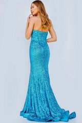 Jovani JVN23077 Strapless Fitted Long Evening Dress