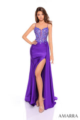 Amarra 88114 Long Sequin Beaded Formal Evening Prom Dress