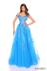 Amarra 88117 Long Formal A Line Evening Prom Dress