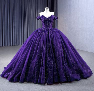 Chic Ball Gown Off The Shoulder Grape Sequins Long Formal Fancy Prom Evening Dress Dinner Outfits Party Gowns For Teens Girls AB2160