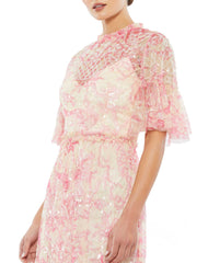 Short Floral Print Cocktail Dress Floral Print Cocktail Short Mac Duggal A9148