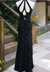 Vintage 50s Mermaid V Neck White Velvet Lace Prom Dresses Inspiration Long Party Retro Evening Dress 20th Birthday Outfits AB2343