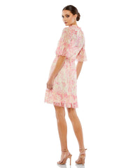 Short Floral Print Cocktail Dress Floral Print Cocktail Short Mac Duggal A9148
