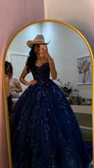 Classy Ball Gown Sweetheart Lilac Tulle Appliques Prom Dresses Party Dress Long Evening Dresses AB2151