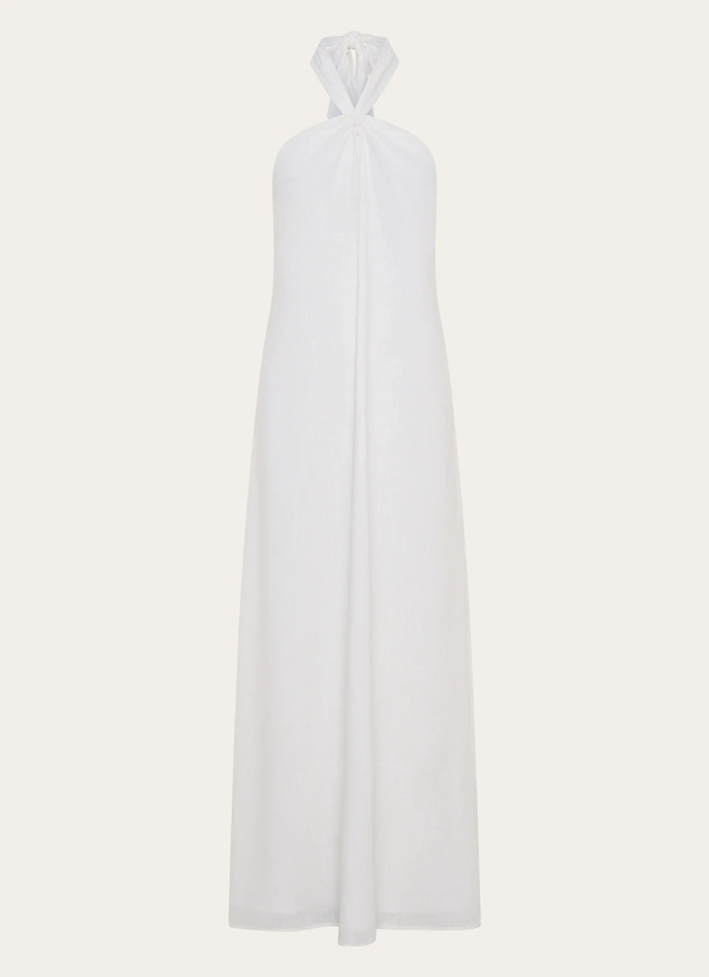 Golden Child Linen Maxi Dress - White