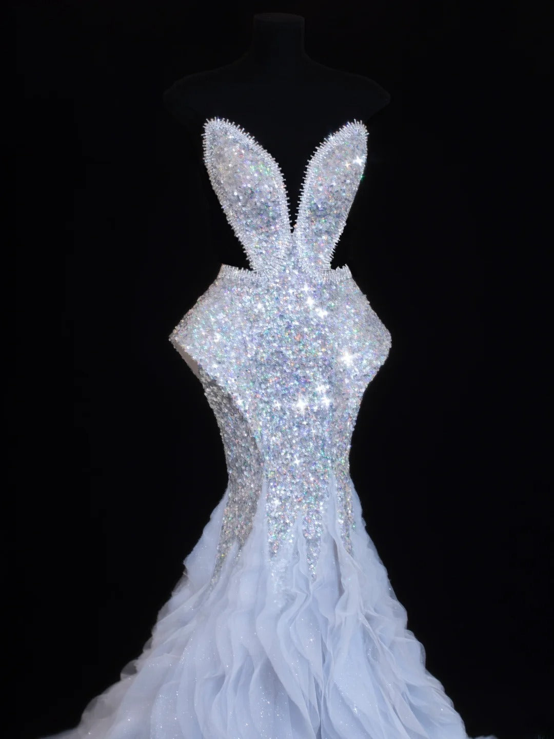 Sequin Prom Dress Aesthetic Mermaid Strapless With Pleated Style Impress Tulle Long Prom Dresses Party Formal Gowns SA006