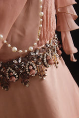 Vintage Prom Dresses 90s Formal A line One Shoulder Pink Chiffon Long Party Gowns Prom Dresses AS017