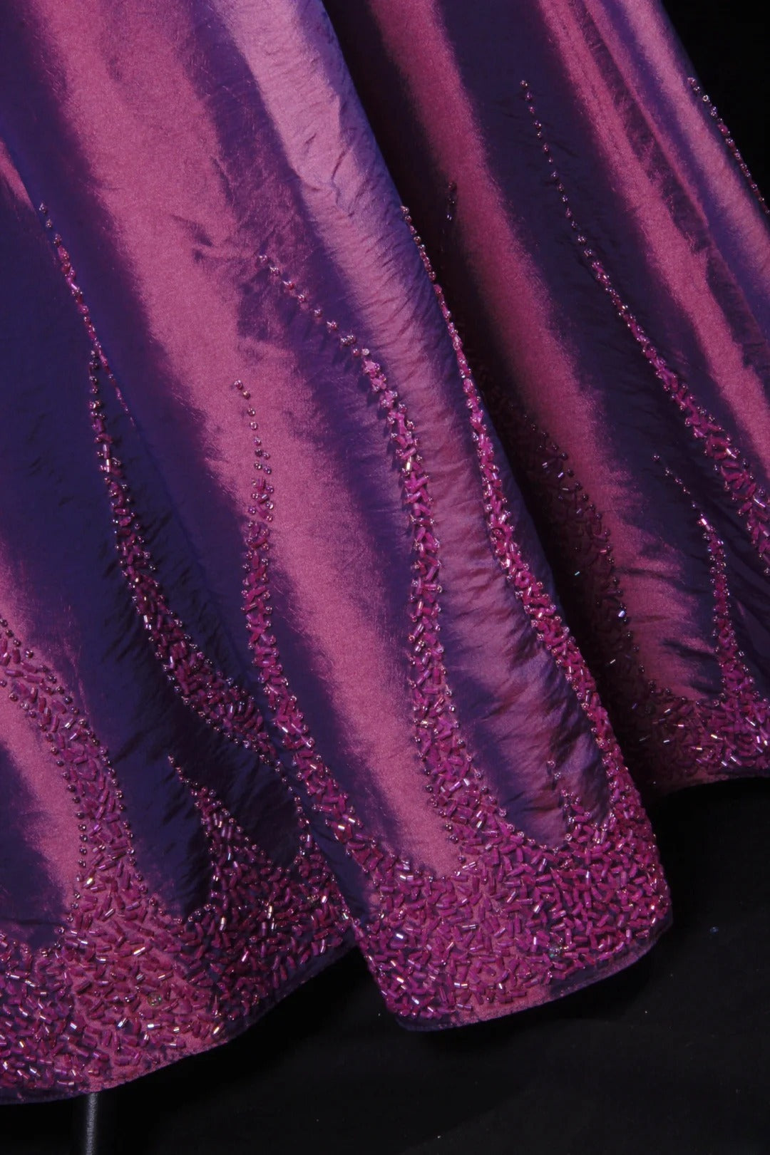 Vintage Mermaid Sweetheart Grape Taffeta Long Party Dress With Beads 1950s Retro Classy Birthday Dinner Prom Dress AS053