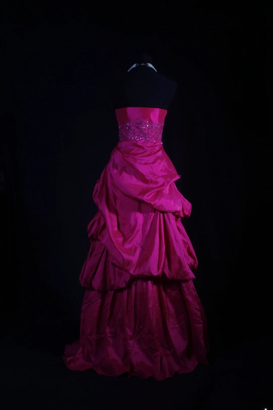 Retro Vintage 1960s Formal Ball Gown Fashion Sweetheart Hot Pink Satin With Beads Sleeveless Long Prom Dresses Party Formal Gowns AS112