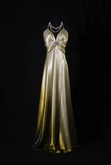 Simple Prom Dresses Aesthetic A line Halter Silk Satin With Beads Inspo Impress Long Party Semi Formal Gown For Senior Teens High Schools AS181